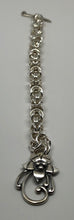 Load image into Gallery viewer, Original Sterling Silver Byzantine Bracelet w/Floral Toggle Clasp
