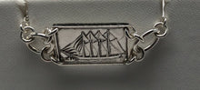 Load image into Gallery viewer, Redesigned Sterling Silver Sailing Ship Bracelet ( Coastal Schooner )
