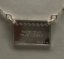 Load image into Gallery viewer, Redesigned Sterling Silver Necklace w/Sailing Ship Motif (Phoenician Trading Ship)
