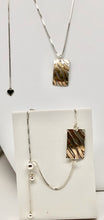 Load image into Gallery viewer, Redesigned Necklace &amp; Bracelet Set 14K and Sterling Zebra Print
