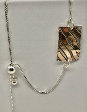 Load image into Gallery viewer, Redesigned Necklace &amp; Bracelet Set 14K and Sterling Zebra Print
