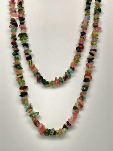 Fabulous Find Tourmaline Peridot Chip Necklace 36"