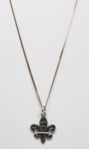 Fabulous Find Lori Boon Sterling Silver Fleur de Lys Necklace