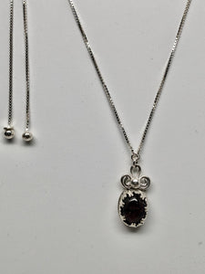 Original Handmade Sterling Purple Tourmaline Necklace