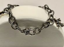 Load image into Gallery viewer, Fabulous Find Cross Charm Bracelet Sterling with 18K Accents signed Ann King
