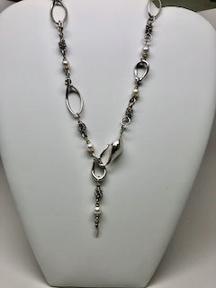 Fabulous Find Necklace Sterling and 14K  with pearls by Michael Dawkins