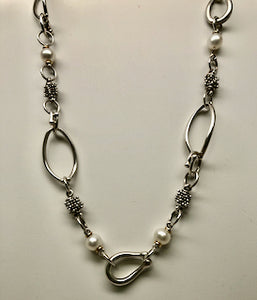 Fabulous Find Necklace Sterling and 14K  with pearls by Michael Dawkins