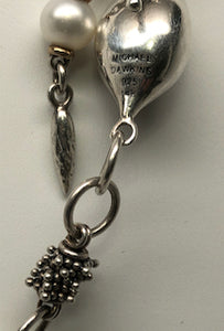 Fabulous Find Necklace Sterling and 14K  with pearls by Michael Dawkins
