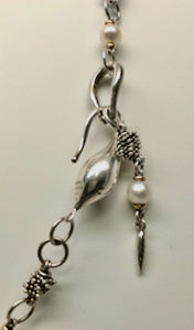 Fabulous Find Necklace Sterling and 14K  with pearls by Michael Dawkins