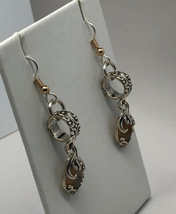 Redesigned Sterling Silver Dangle Earrings w/Agates
