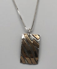Load image into Gallery viewer, Redesigned Necklace &amp; Bracelet Set 14K and Sterling Zebra Print
